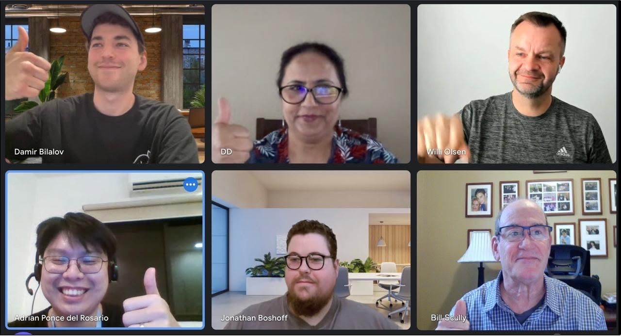 A Holistic SEO USA cohort session with Damir Bilalov, DD, Willi Olsen, Adrian Ponce del Rosario, Jonathan Boshoff and Bill Scully.